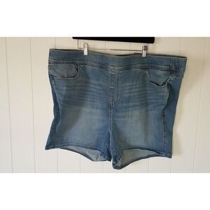 Torrid Shorts Womens Plus Size 4X Blue Feel The Fit Pull On Summer New